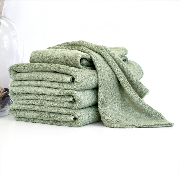 Sobel At Home 24-Piece Cotton Bath Towel Set Collection, Thyme Green