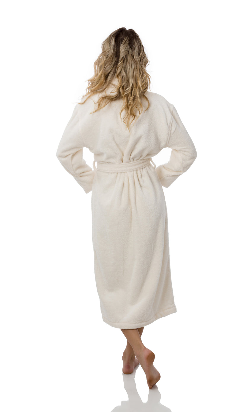 UNISEX ORGANIC COTTON NATURAL ROBE – Nandina Organics