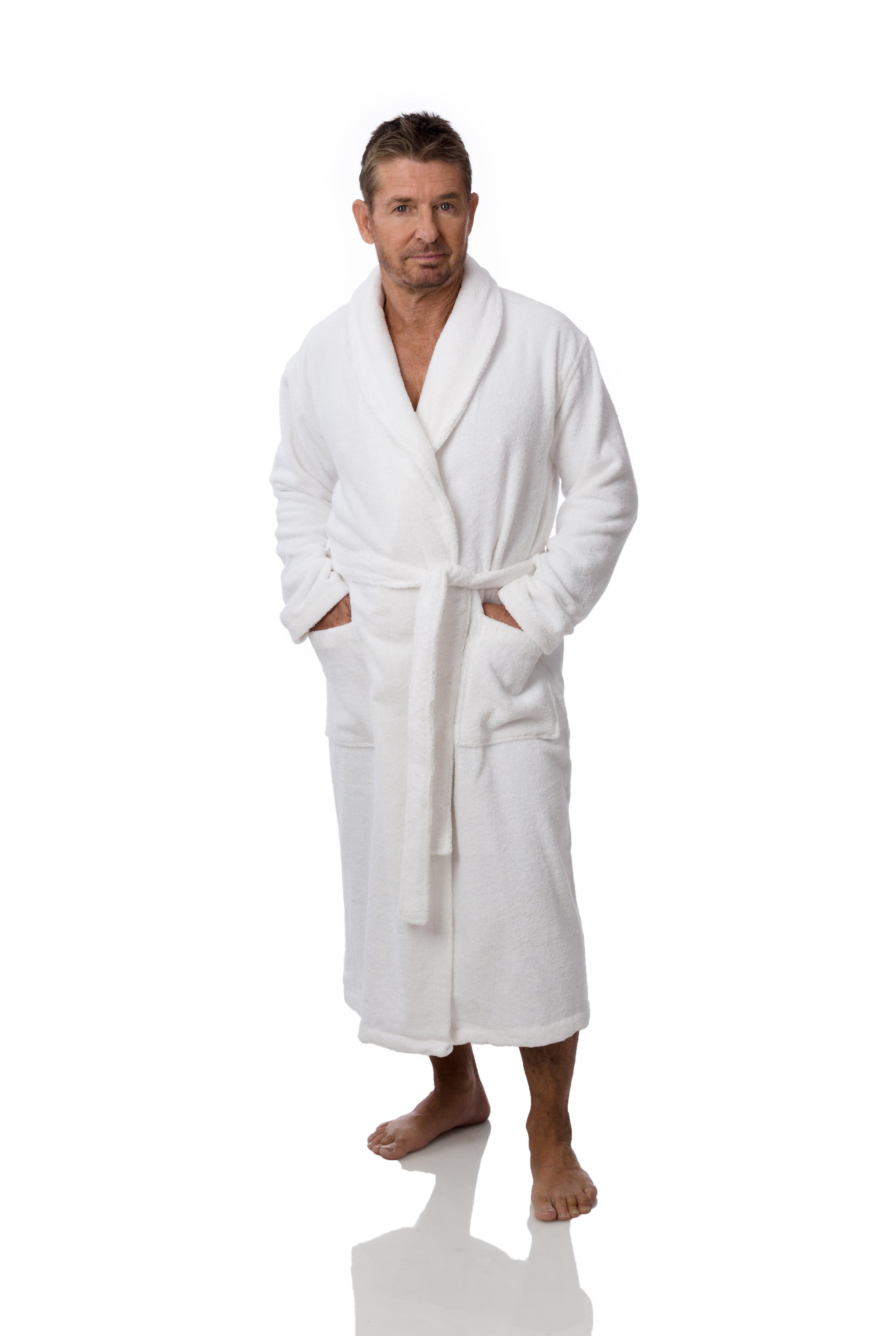 UNISEX ORGANIC COTTON WHITE ROBE – Nandina Organics